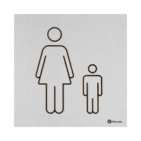 Дверная табличка Merida Детский туалет GSM011.R, 150х150мм, металл