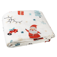 Tarrington House Плед микровелюр с сумкой с принтом Новый год, 150 х 200см