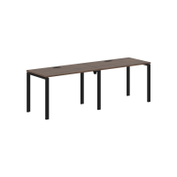 Стол 2-х местный EUWST 2367 Дуб Денвер тёмный/Черный 2326х670х750 EDIS