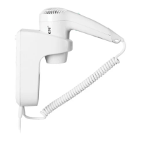 Фен настенный Sonnen HD-1288D 1200Вт, белый, 4 скорости