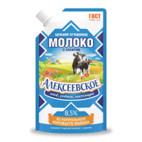 Молоко сгущенное Алексеевское 8.5%, 270г, мягкая упаковка