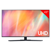 Телевизор SAMSUNG UE43AU7500UXRU, 43' (109 см), 3840x2160, 4K, 16:9, SmartTV, WiFi, Bluetooth, черны