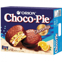 Печенье Orion Choco Pie Chocochip, c апельсином и кусочками шоколада, 360г