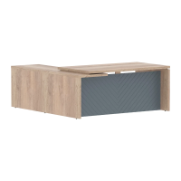 Стол руководителя TLCT 1820(R) Дуб Каньон Z/Серо-голубой 1800х2000х750 TORR LUX