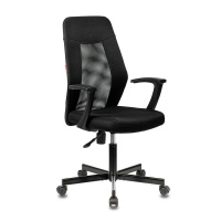 Кресло офисное Easy Chair 225 ткань-сетка, черная, крестовина металл