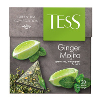 Чай Tess Ginger Mojito (Джинджер Мохито), зеленый, 20 пирамидок