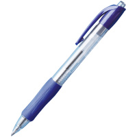 Ручка шариковая автоматическая Crown CEO Ball синяя, 0.7мм, прозрачный корпус
