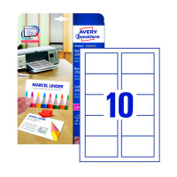 Визитные карточки Avery Zweckform Quick&Clean C32026-25, белые сатиновые, 85х54мм, 270г/м2, 10шт на