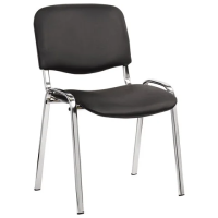 Стул посетителя Furniture Изо иск. кожа, черная, на ножках, хром, К3