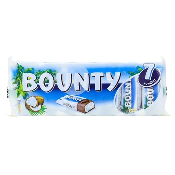 фото: Шоколадный батончик Bounty Snack Size, 6 х 27.5г (п)