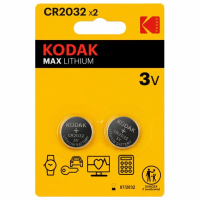 Батарейки литиевые KODAK Max Lithium CR2032 'таблетки, дисковые, кнопочные' КОМПЛЕКТ 2 шт., блистер, Б0037004
