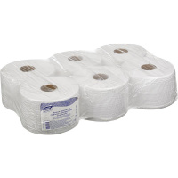 Туалетная бумага Luscan Professional белая, 2 слоя, 215м, 6 рулонов