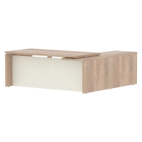 Стол руководителя TLCT 2020(L) Дуб Каньон Z/Латте 2000х2000х750 TORR LUX