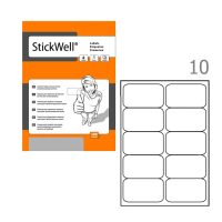 Этикетки самоклеящиеся Stickwell 11954, белые, 99.1х57.5мм, 1000шт