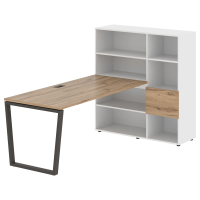 Рабочая станция EVRST 1217 Дуб Денвер светлый/Мокко 2190х1250х1355 EDIS