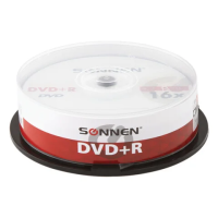 Диск DVD+R Sonnen 4.7Gb, 16x, Cake Box, 25шт/уп