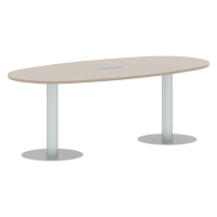 Конференц стол ПРГ-3 Мокачино/Алюминий 2200х1100х750