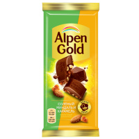 Шоколад ALPEN GOLD соленый миндаль-карамель, 85г
