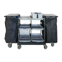 Комплексная тележка Vileda Professional комплектация без панелей, серая, 700003