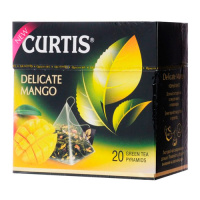 Чай Curtis Delicate Mango (Нежный Манго), зеленый, 20 пирамидок