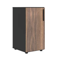 Шкаф низкий узкий VRLCS 40.1 Американский орех/Яшма черный 400х430х781 VELION VENEER