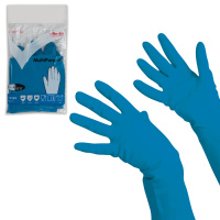 Перчатки резиновые Vileda Professional многоцелевые M, голубые, 100753