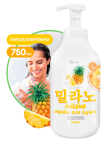 Гель-пенка Grass для душа Milana ананас, 750мл