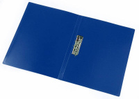 Пластиковая папка с зажимом Бюрократ Economy синяя, А4, EC04Cblue