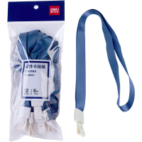 Держатель для бейджа Deli 8352,шир.тесьмы 1см,замок на кнопке,голуб,12шт/уп