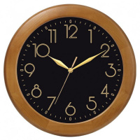 Часы настенные Troyka черные, d=30см, круглые, 11161180