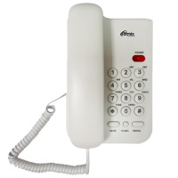 Стационарный телефон Ritmix RT-311 white световая индикация звонка, тональный/импульсный режим, повт
