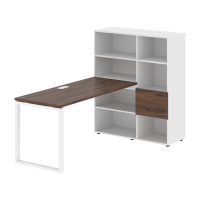 Рабочая станция EQRST 1115 Дуб Денвер тёмный/Белый 1990х1120х1355 EDIS