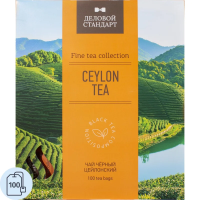 Чай Деловой Стандарт Ceylon Tea, черный, 100 пакетиков