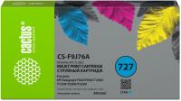 Картридж струйный Cactus CS-F9J76A 727 голубой (300мл) для HP DJ T920/T930/T1500/T1530/T2500/T2530