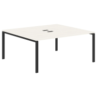 Стол 2-х местный EUWST 1716 Ясень Траун/Черный 1760х1606х750 EDIS