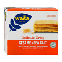 Хлебцы Wasa Delicate Crisp пшеничные с кунжутом и морской солью, 190г