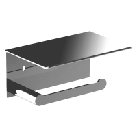 Держатель туалетной бумаги Nofer Verona с полочкой, глянцевый, 16876.B