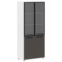 Шкаф высокий широкий EHCS 85.7 Мокко/Черный/Белый 852х430х1967 EDIS