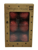 Tarrington House Набор шаров бордовый с блестками 5см, 12шт