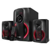 Колонки Sven MS-304, 2*10W+Subwoofer 20W, деревянный корпус, Bluetooth, FM, LED-дисплей, пульт, USB,