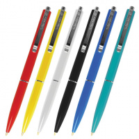 Шариковая ручка автоматическая Schneider K15 синяя, 0.5мм, корпус ассорти