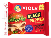 Сыр плавленый Viola Black Pepper нарезка 45%, 140г