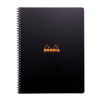 Бизнес-тетрадь 80л., А4+, клетка на гребне Rhodia 'Active', пластик. обложка, линейка, заклад, 90г/м