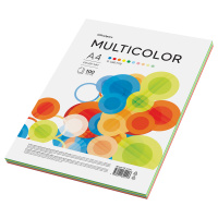 Бумага цветная OfficeSpace 'Multicolor', А4, 80г/м2, 100л., (10 цветов)