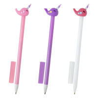 Ручка шариковая Юнландия Кит-Единорог синяя, 0.35мм, корпус ассорти