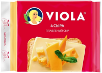 Сыр плавленый Viola Четыре сыра в ломтиках 45%, 140г