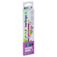 Карандаши с двухцветным грифелем Berlingo 'SuperSoft. 2in1', 06шт., 12цв., картон., европодвес