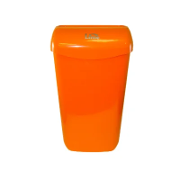 Корзина для мусора Lime 11л, оранжевая, с держателем мешка, 974113