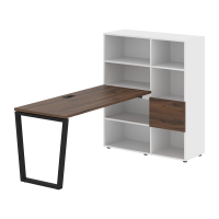 Рабочая станция EVRST 1115 Дуб Денвер тёмный/Черный 1990х1120х1355 EDIS