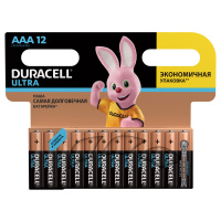 Батарейка Duracell Ultra Power AAA LR03, 1.5В, алкалиновая, 12BL, 12шт/уп